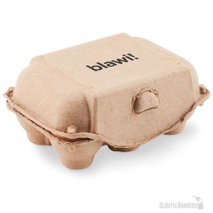 6 krijteieren in doosje Tamago beige