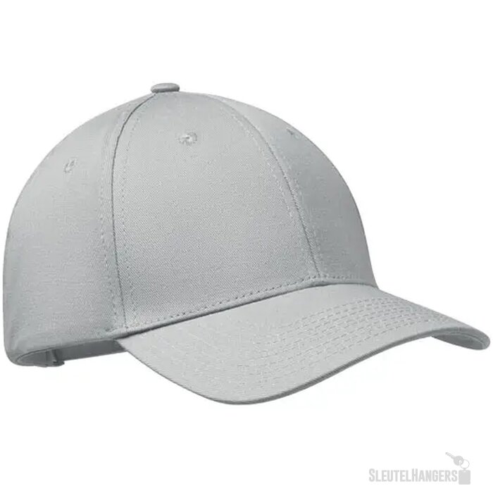 6 panelen katoenen baseballpet Bahamas Zilver