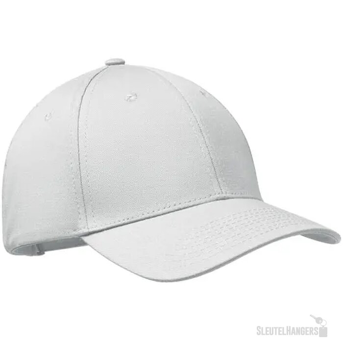 6 panelen katoenen baseballpet Bahamas Wit
