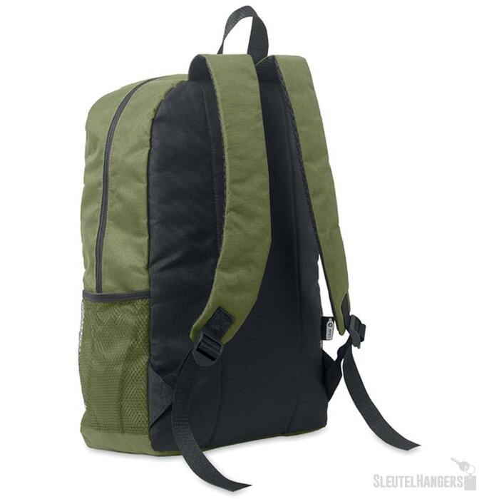 Rpet polyester rugzak Hige Legergroen