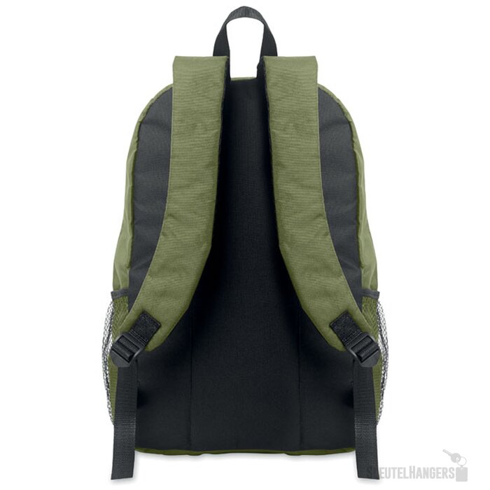 Rpet polyester rugzak Hige Legergroen