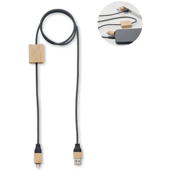 60w oplaadkabel Caboo hout
