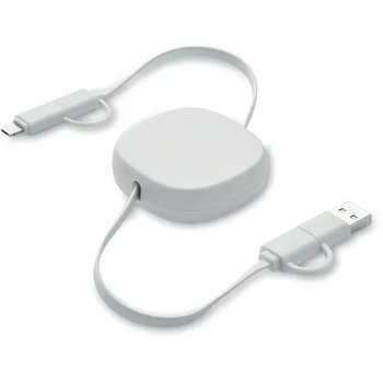 60w uittrekbare oplaadkabel Linea wit