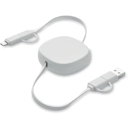60w uittrekbare oplaadkabel Linea Wit