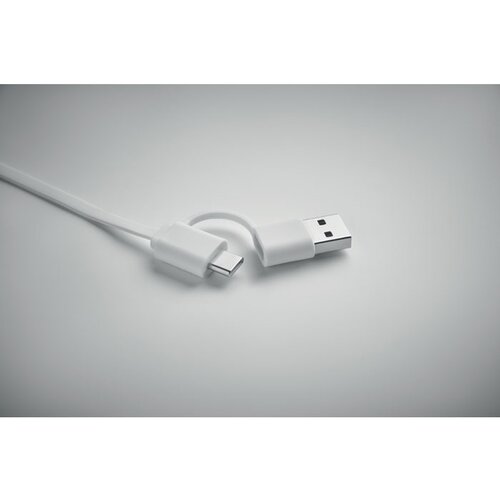 60w uittrekbare oplaadkabel Linea Wit
