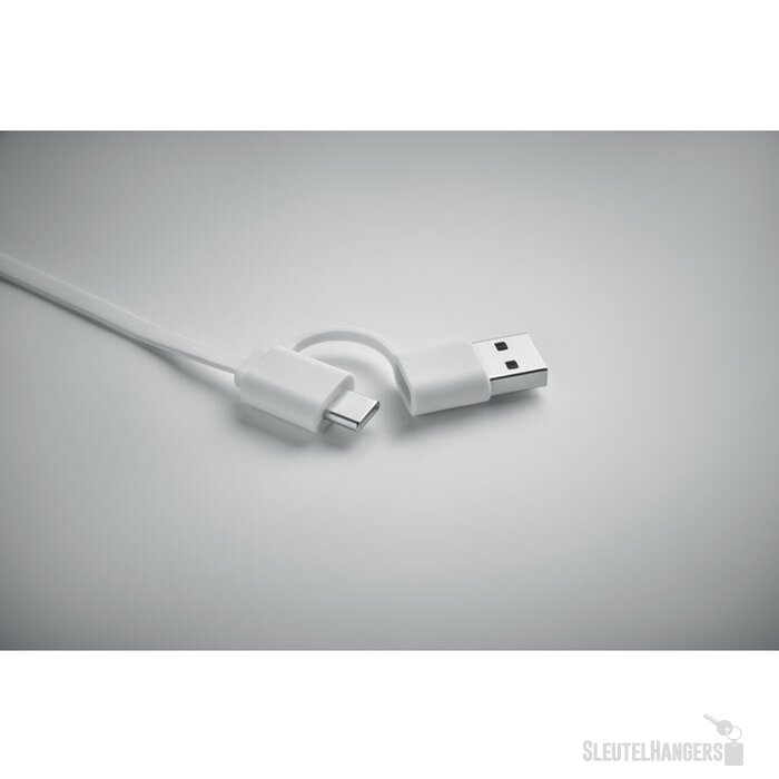 60w uittrekbare oplaadkabel Linea Wit