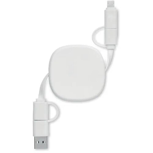 60w uittrekbare oplaadkabel Linea Wit