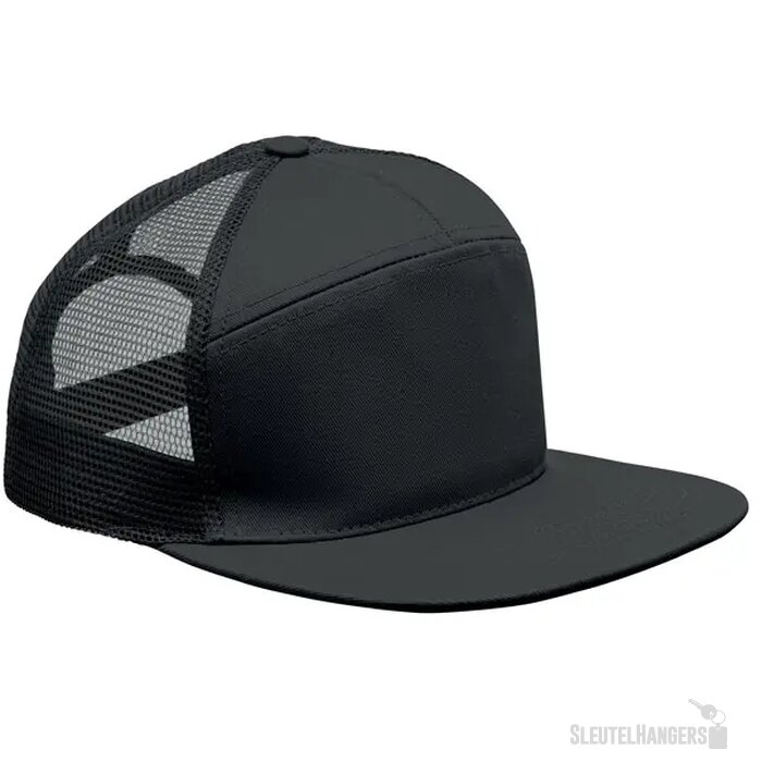 7 panelen plat vizier pet Bead Zwart