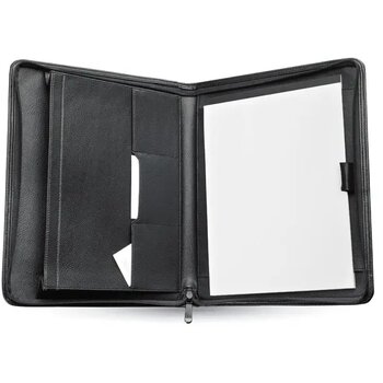 A4 schrijfmap van leer Conference zwart