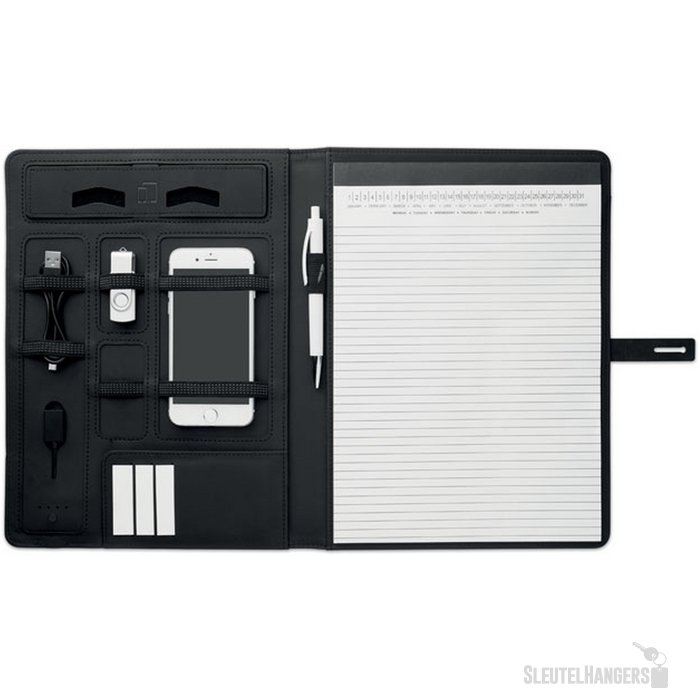 A4 schrijfmap/draadloze oplader Smartfolder zwart