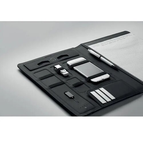 A4 schrijfmap/draadloze oplader Smartfolder zwart