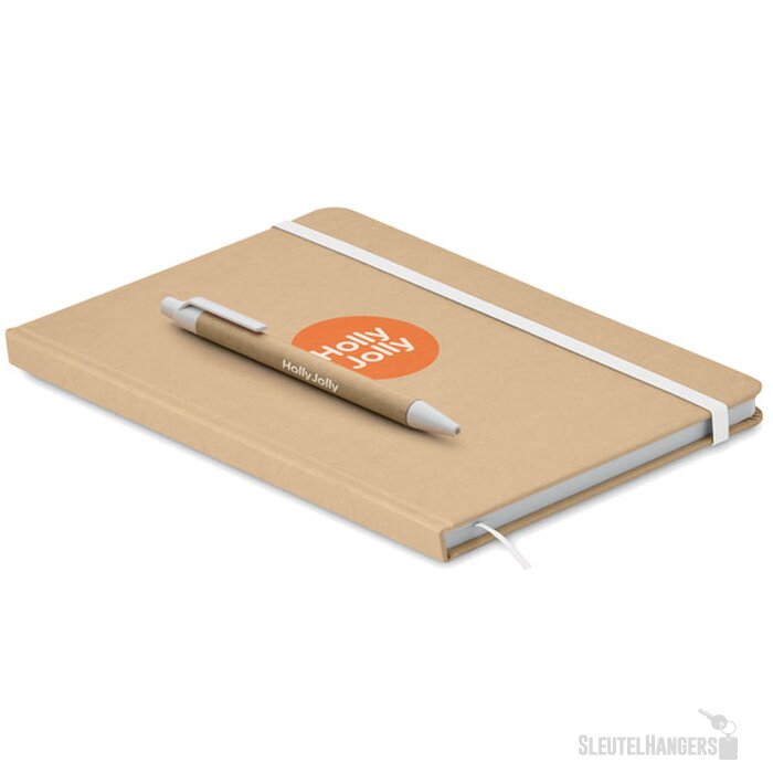 A5 boekje in gerecycled karton Caratil Wit