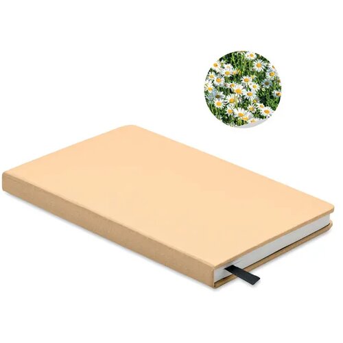 A5 gerecycled notitieboekje Grow Beige