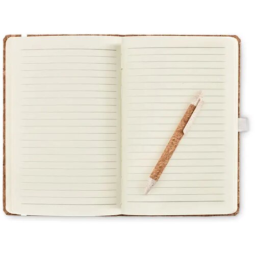 A5 kurk notitieboek balpen set Suber set Beige