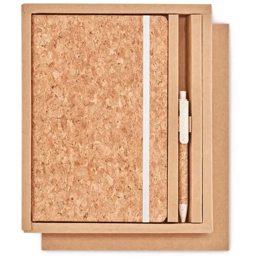 A5 kurk notitieboek balpen set Suber set Beige