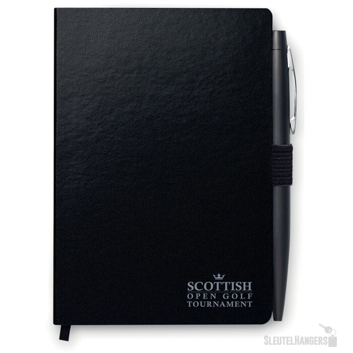 A5 notitieblok met balpen Notaplus zwart