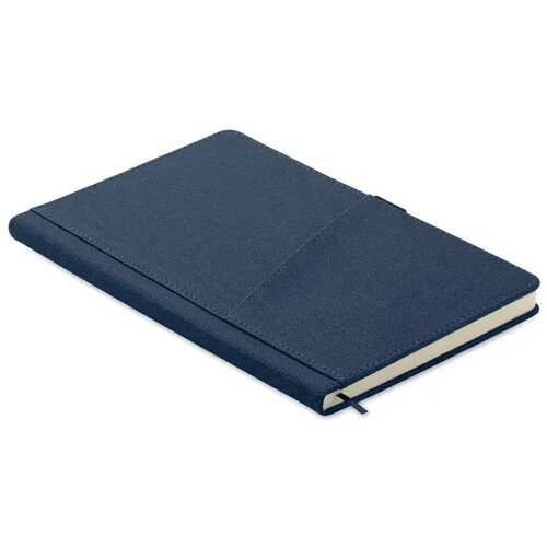 A5 notitieblok met pu-voorvak Cinco blauw