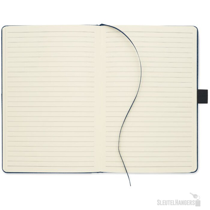 A5 notitieblok met pu-voorvak Cinco blauw