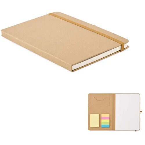A5 notitieboek gerecycled papier Sticknote Beige