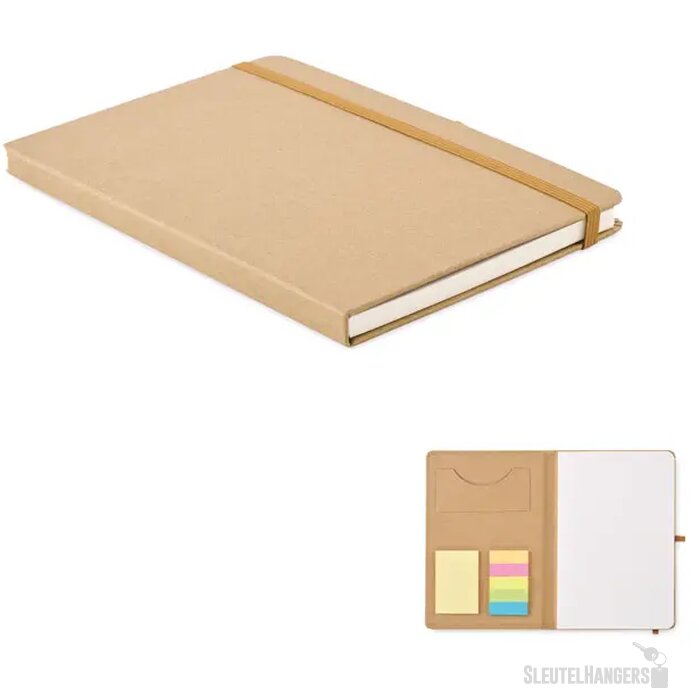 A5 notitieboek gerecycled papier Sticknote Beige