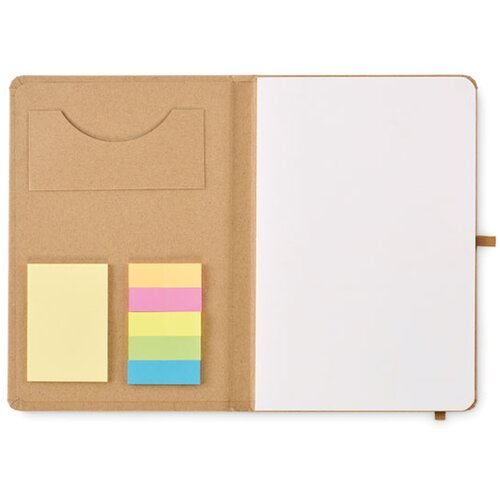 A5 notitieboek gerecycled papier Sticknote Beige