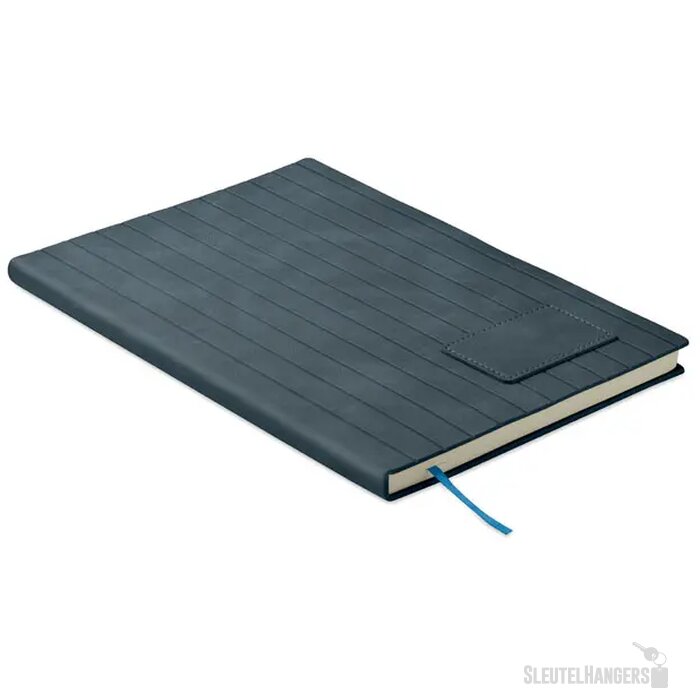 A5 notitieboek in smokey pu Tintray blauw
