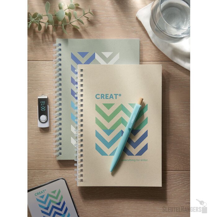 A5 notitieboek van gerecycled karton Recarnote Beige