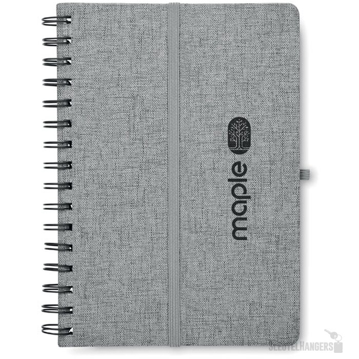 A5 notitieboekje met telefoonhouder Strata Grijs