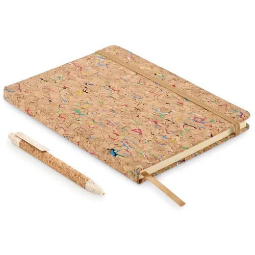 A5 notitieboekje van gekleurd kurk Cornota Beige