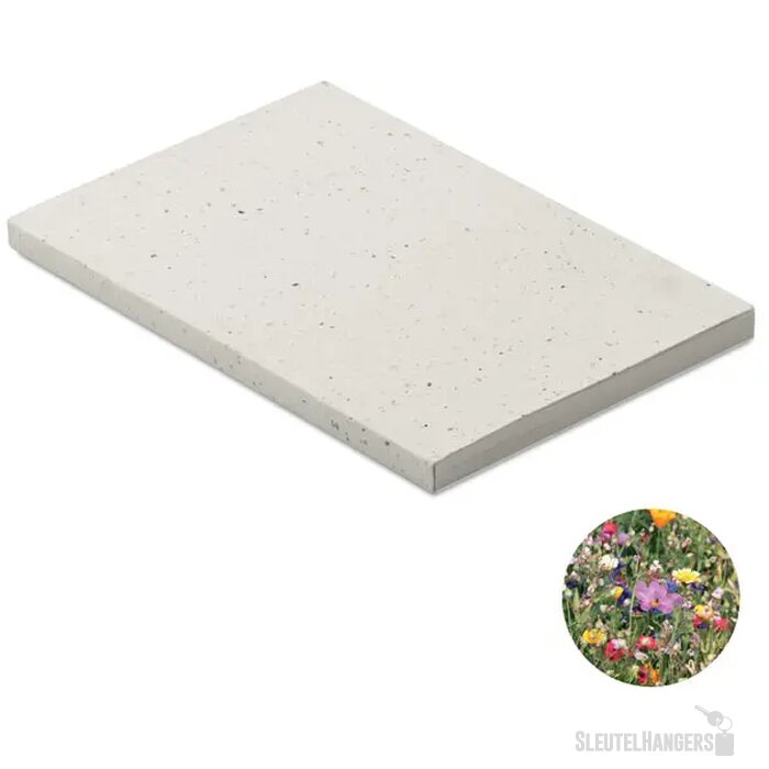 A5 notitieboekje zaadpapier Seed book wit