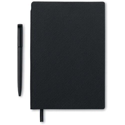 A5 pu notitieboek met pen Nota zwart