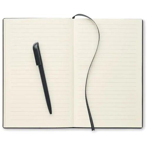 A5 pu notitieboek met pen Nota zwart