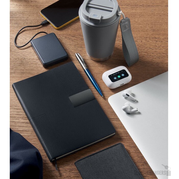 A5 pu notitieboek Treze Zwart