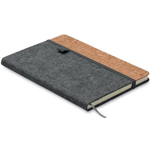 A5 rpet kurk notitieboek Corkbook Grijs