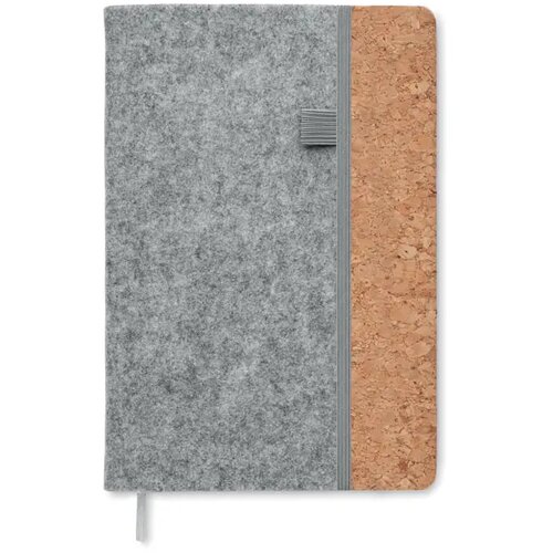 A5 rpet kurk notitieboek Corkbook Grijs