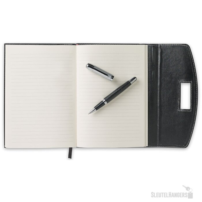 A5 schrijfmap met pen Nova zwart