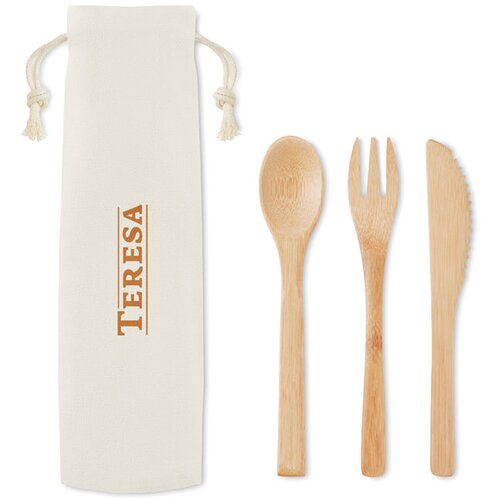 Bamboe bestekset Setboo beige