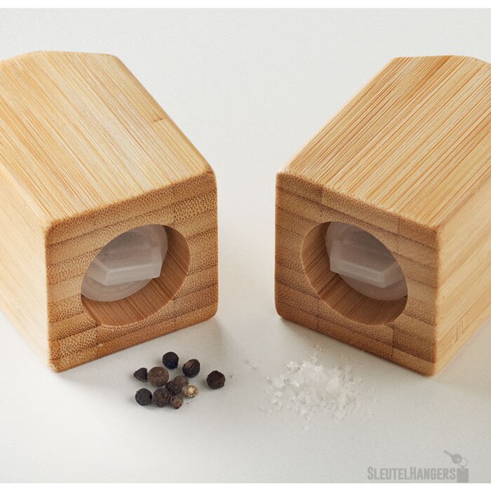 Bamboe peper- en zoutstel Both hout