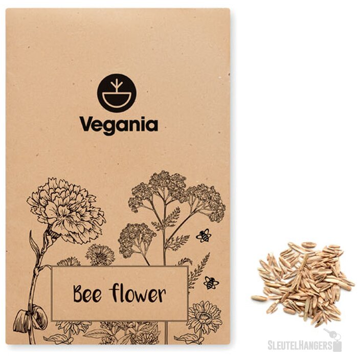 Bloemenzaadjes in envelop Seedlopebee beige