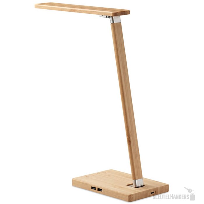 Bureaulamp met oplader 15w Neat light hout