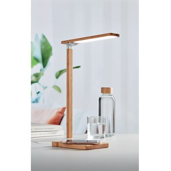 Bureaulamp met oplader 15w Neat light hout