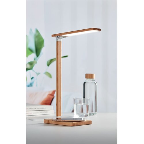 Bureaulamp met oplader 15w Neat light hout