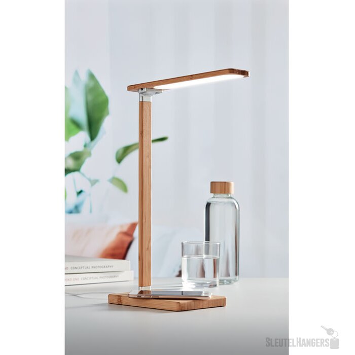 Bureaulamp met oplader 15w Neat light hout