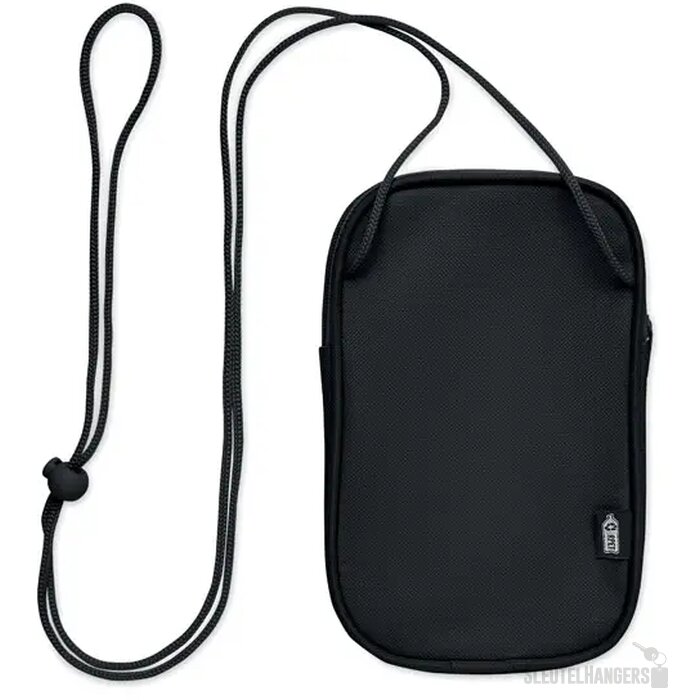 Crossbody reistas rpet Korovin pouch zwart