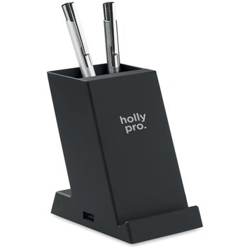 Draadloze oplader 15w in abs Block Zwart