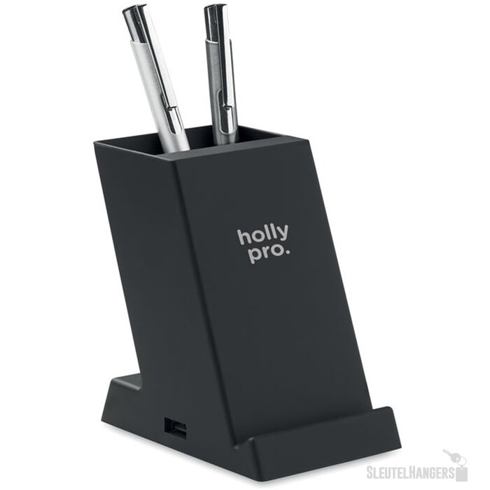 Draadloze oplader 15w in abs Block Zwart