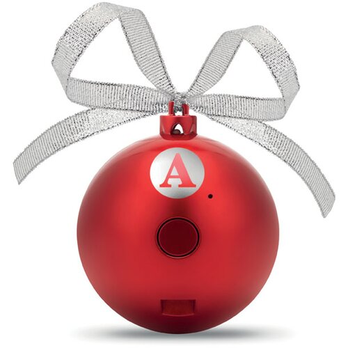 Draadloze speaker kerstbal Jingle ball Rood