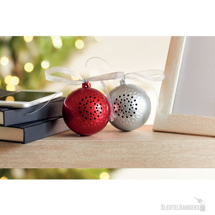 Draadloze speaker kerstbal Jingle ball Rood