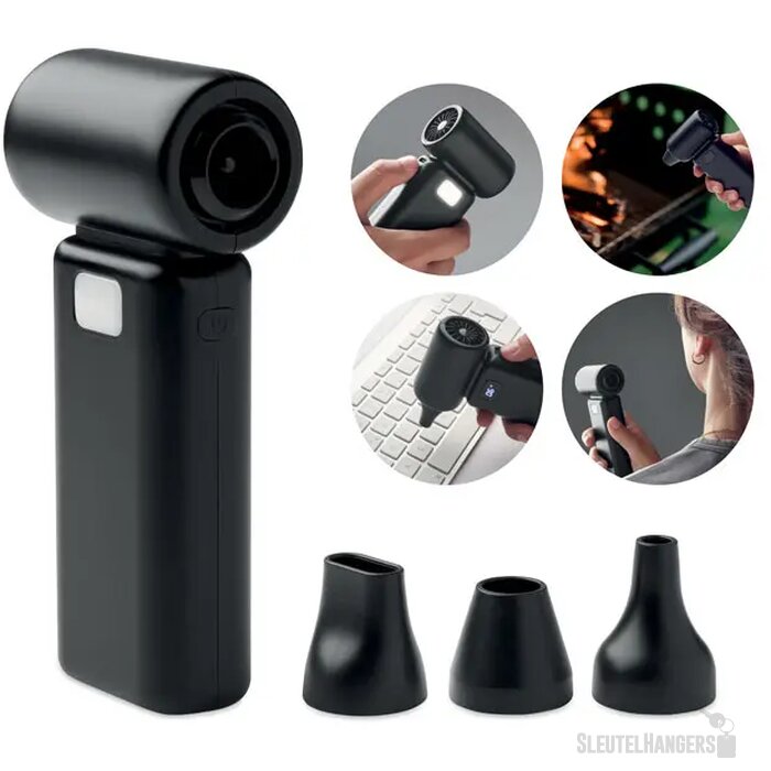 Draagbare turboventilator Techmate bamboo Zwart