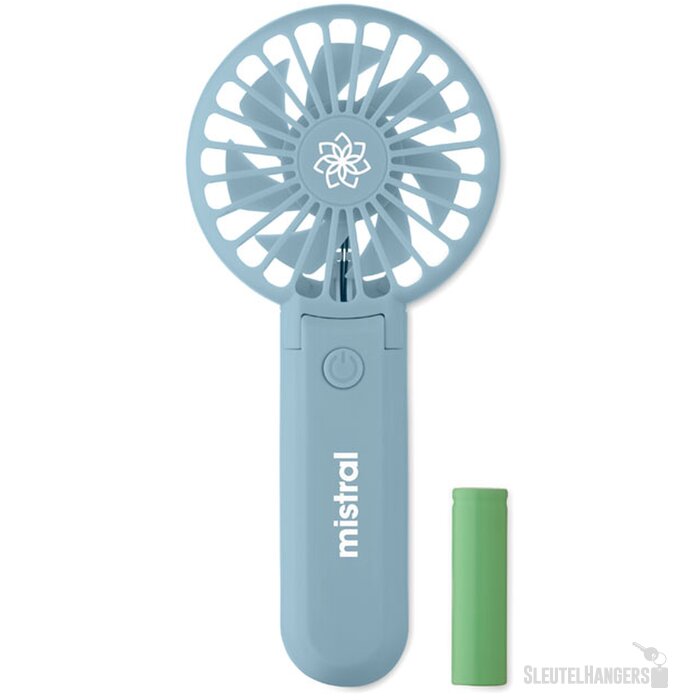 Draagbare vouwventilator Ibera babyblauw